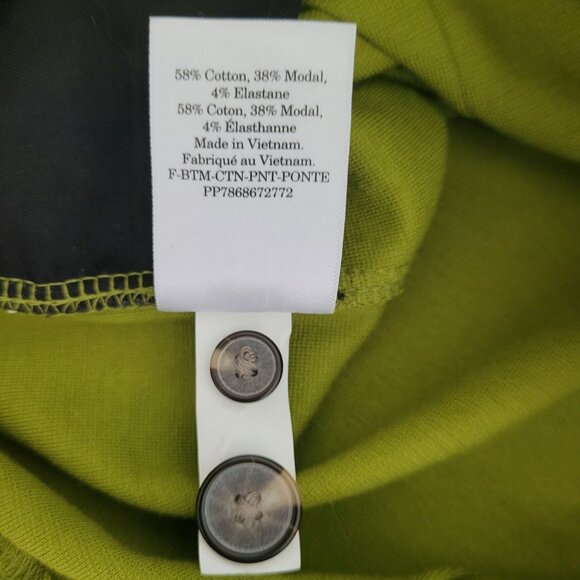 Everlane Womens The Work It High Waisted Pant Sz 8 Green Ponte Stretch Cropped - Picture 7 of 7